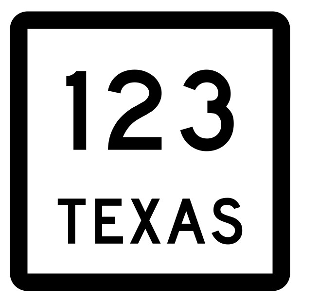 Texas State Highway 123 Sticker Decal