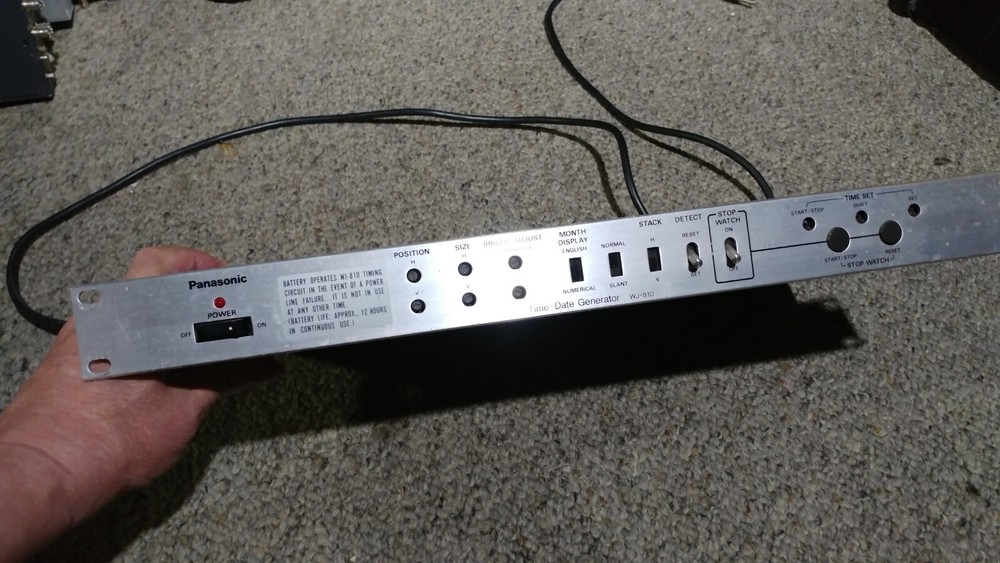 Time Date Generator Panasonic Model Wj-810 Rack Mount