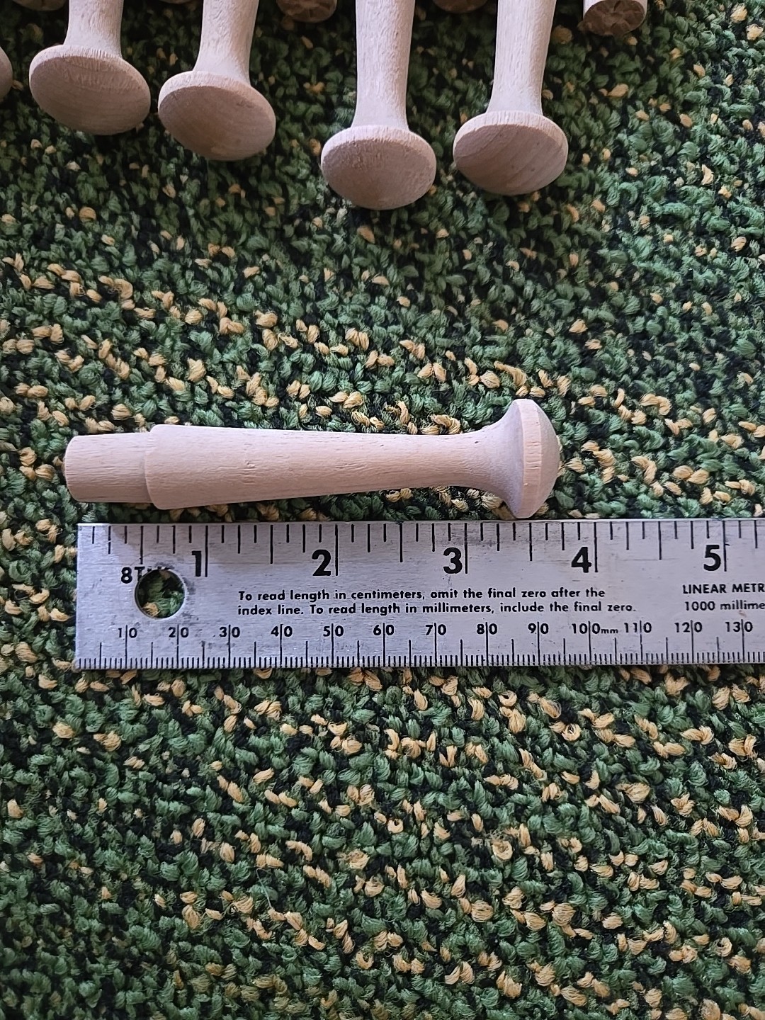 3-1/2" Shaker Pegs, Unfinished Wood, Pegs Pack Of 12