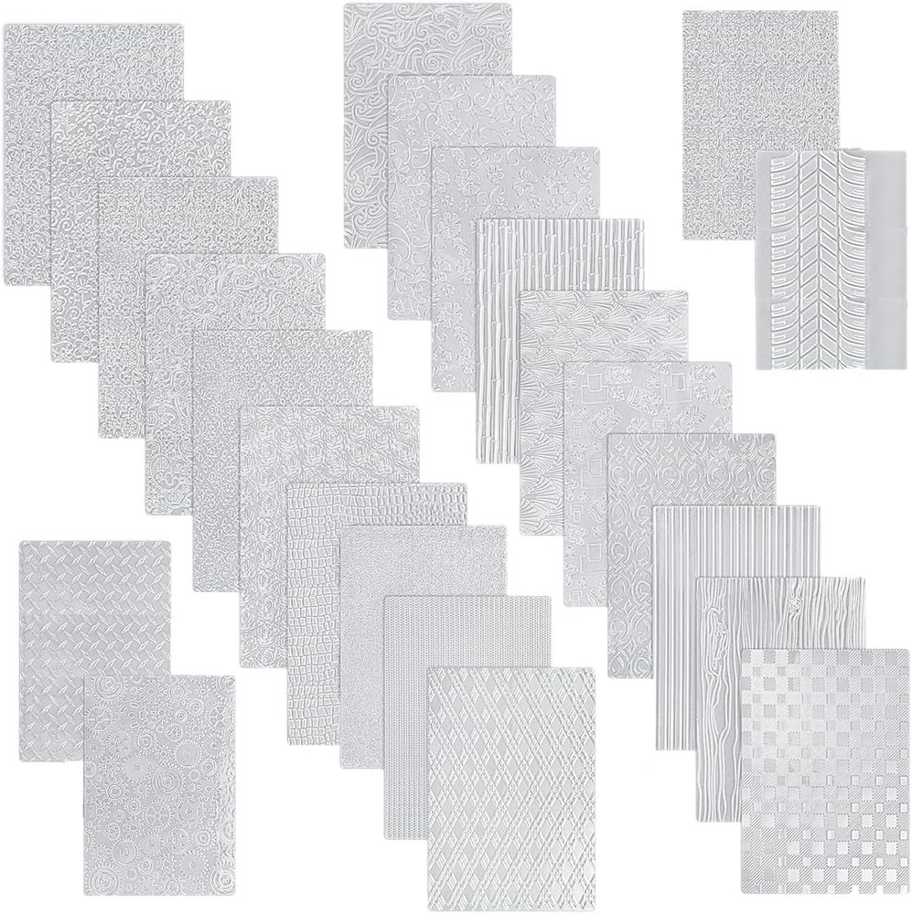 24 Pcs Polymer Clay Texture Sheets Boho Embossing Texture Sheet 17 X 25 Clay Tex