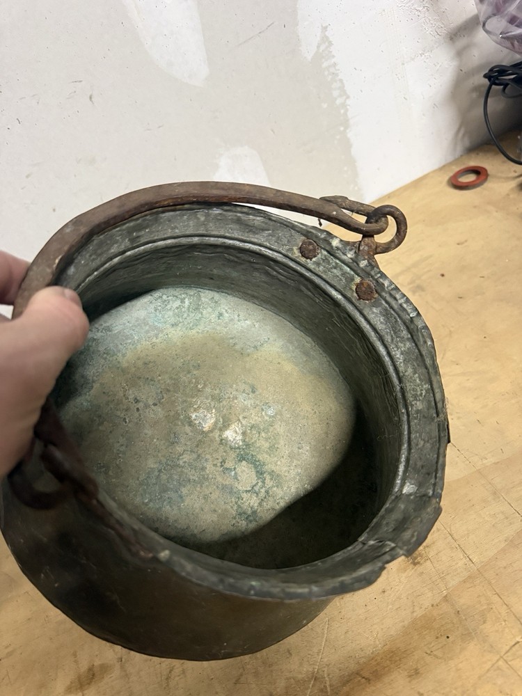 Antique Hand-Hammered Copper Pot