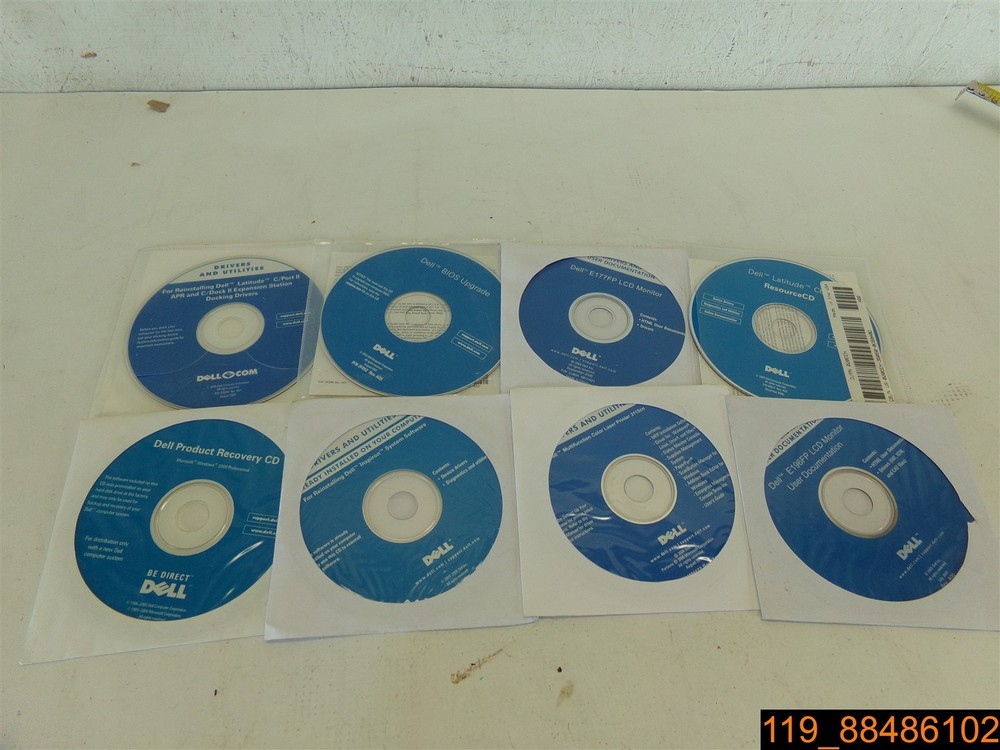 Qty= 8: ASSTD Dell Resource CD's