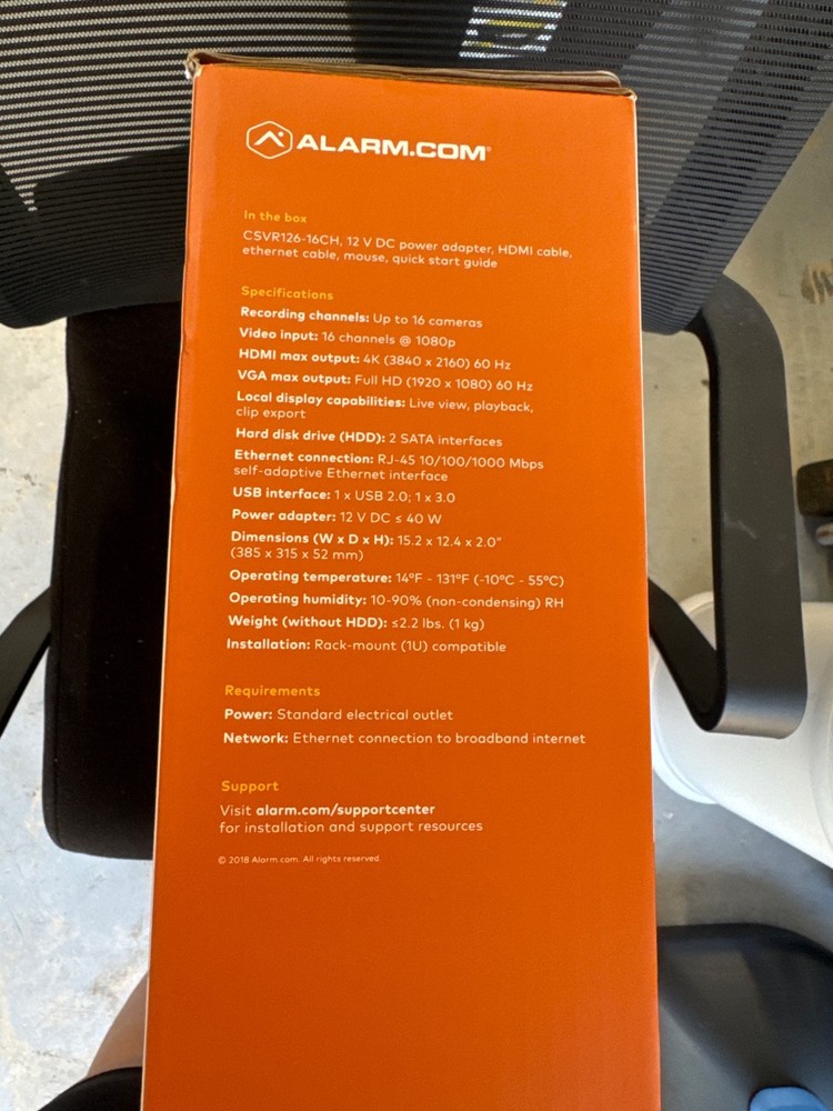 alarm.com network video recorder. adc-csvr126