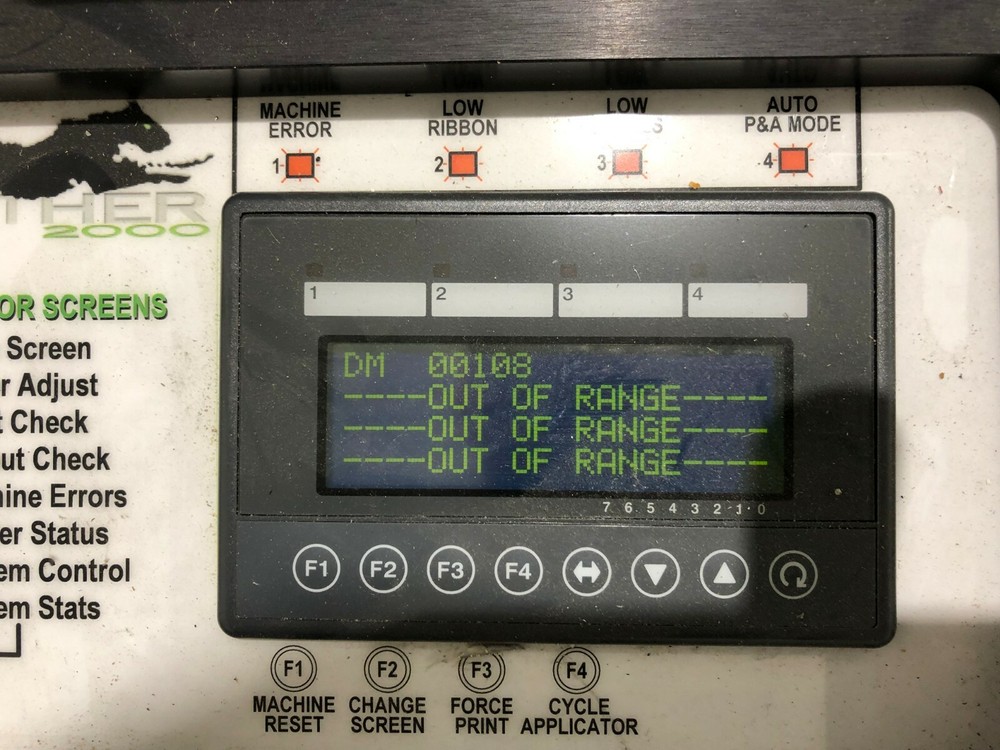 Panther 2000 Print & Apply Labeling System Datamax O'Neil Printer and Labeler