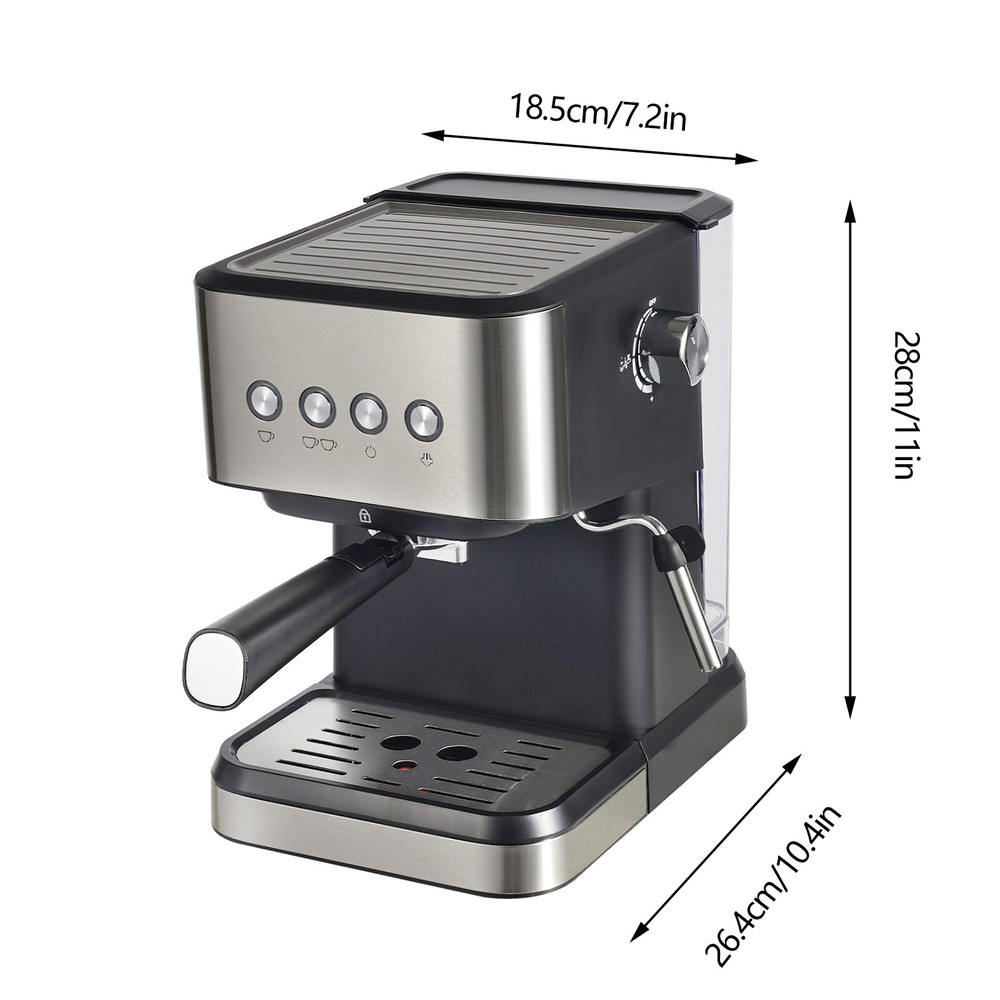 Spoon&Tamper Small Drip Coffee Machine,1.5L Semi-automatic Coffee Machine US