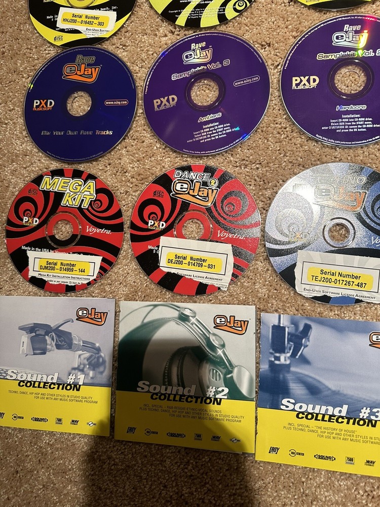 36 Ejay sample, Program discs. 100k+ samples dance rave hiphop techno