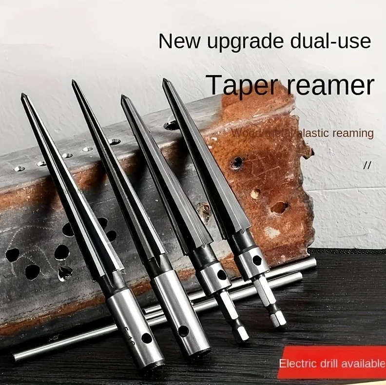 1pc Tapered Hex Reamer T-Handle Hand Reamer Tool for Pin & Hole Work - NEW