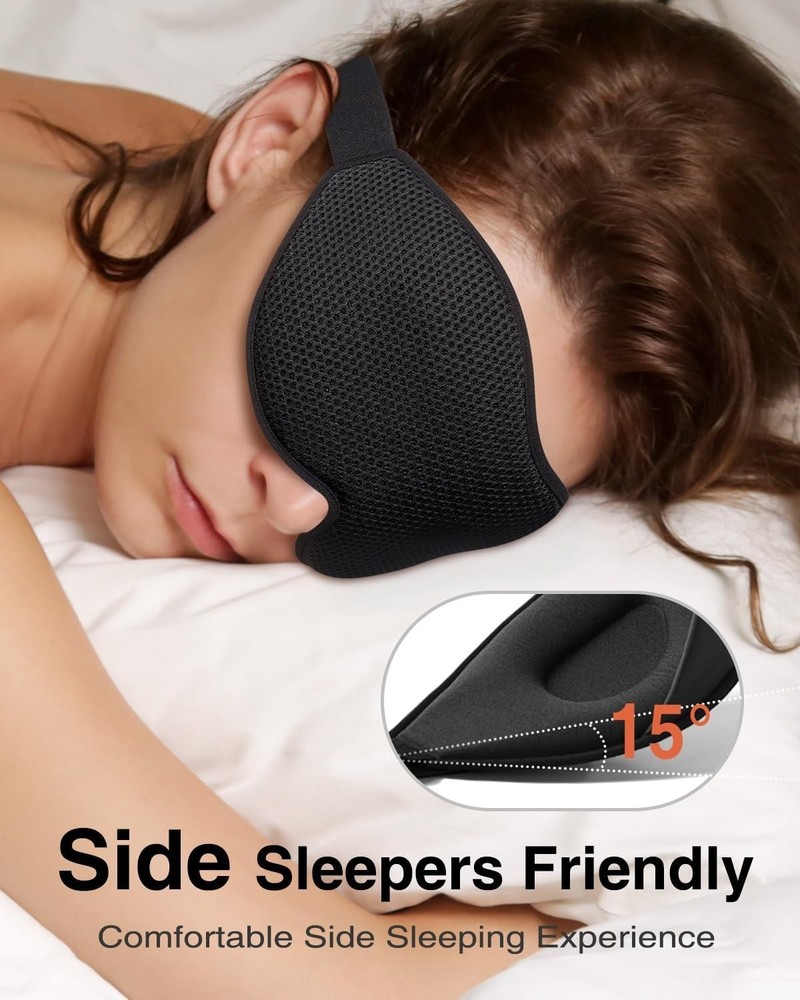 3D Sleep Mask Side Sleeper Eye Mask Light Blocking Adjustable Free Shipping