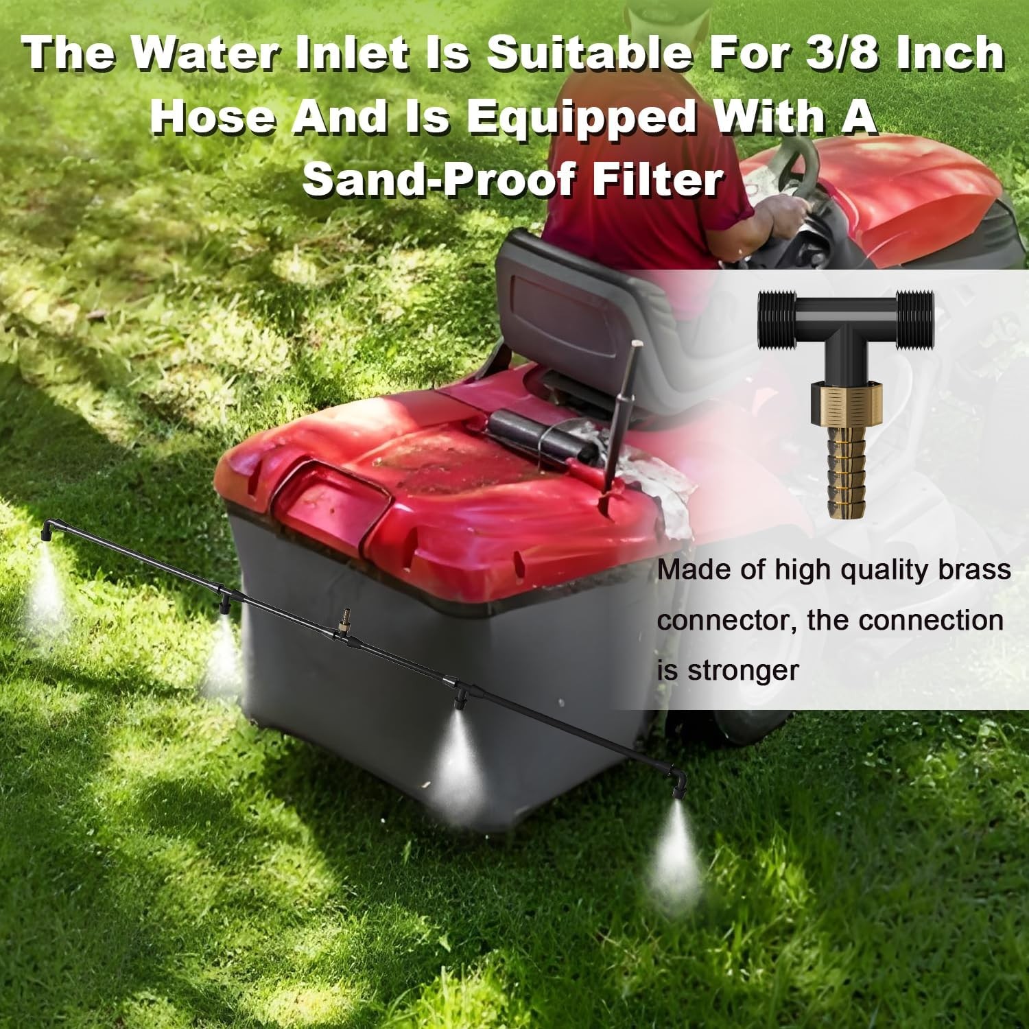 4-Nozzle Boom Sprayer Wand, Brass Fitting Sprayer, Wide-Coverage Agricultural