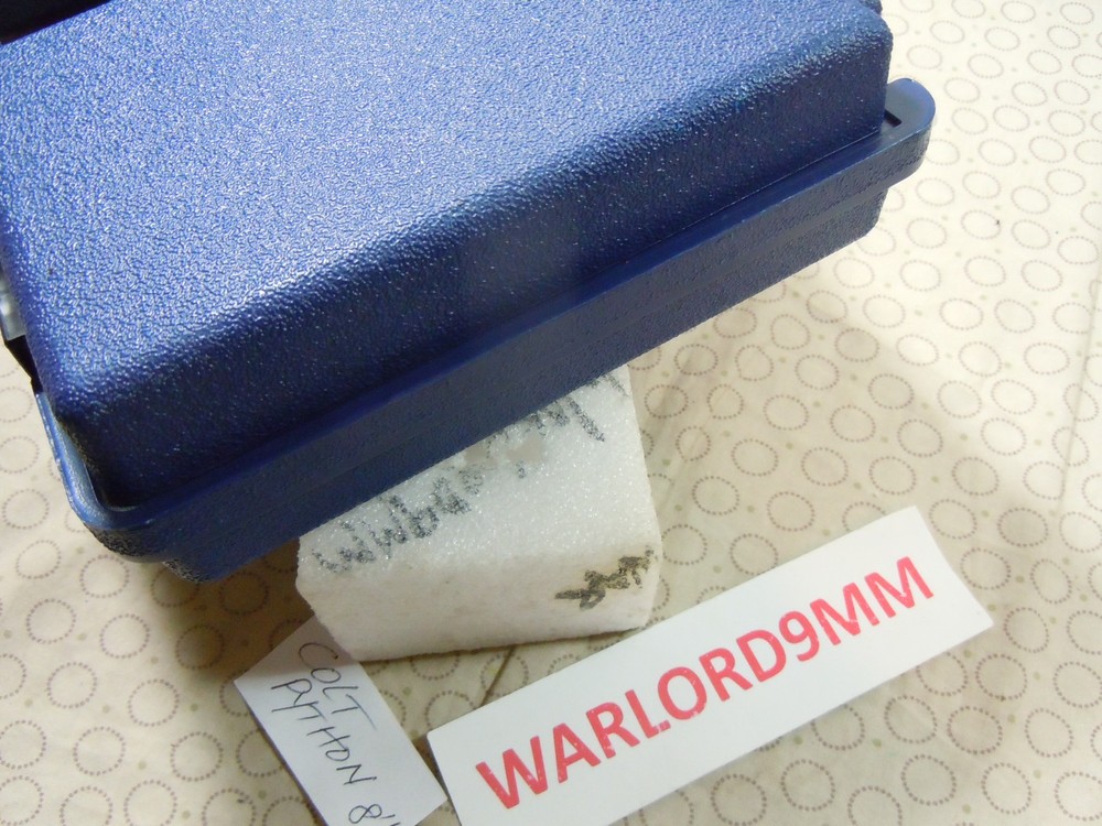 COLT PYTHON MOLDED FACTORY BLUE HARD CASE - 8 INCH..