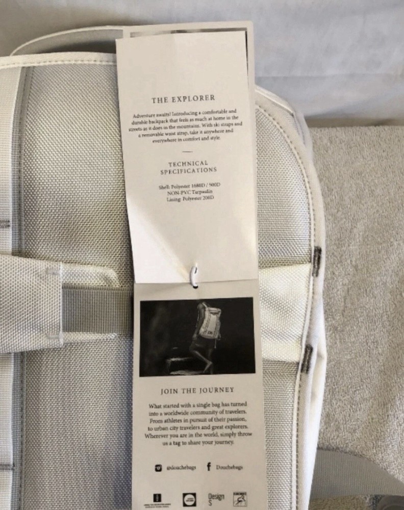 DoucheBag Explore 20L Backpack Great For All Occasions removable Straps ￼