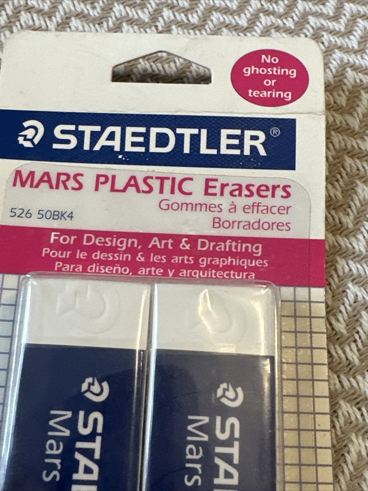 Staedtler Mars Plastic Eraser, 4 pieces-NEW SEALED!!!!!!!!