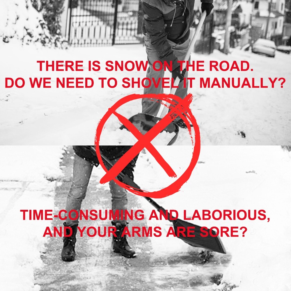 Remote control lawn mower, crawler type non-slip gasoline with snow pusher