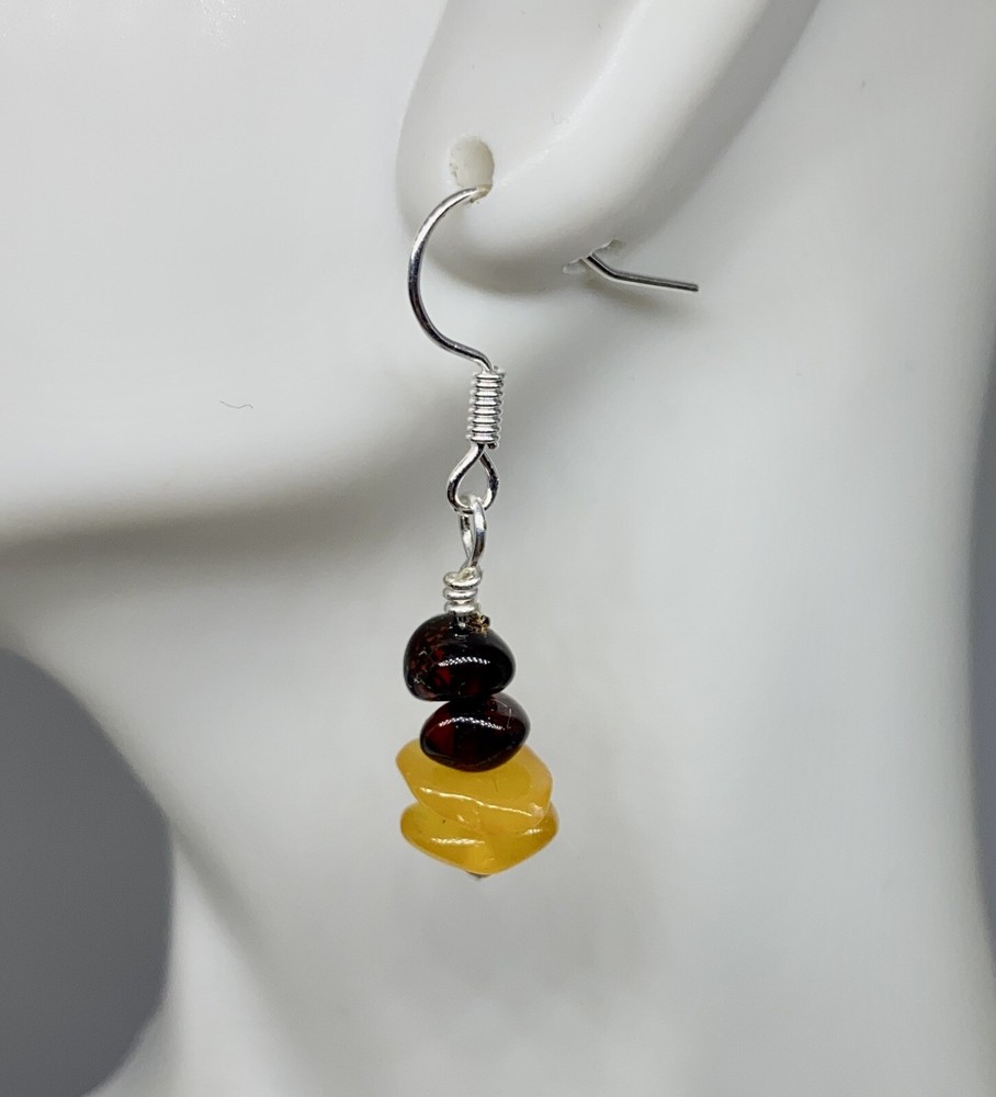 Genuine/Authentic Baltic Amber Handmade Earrings - BEAUTIFUL