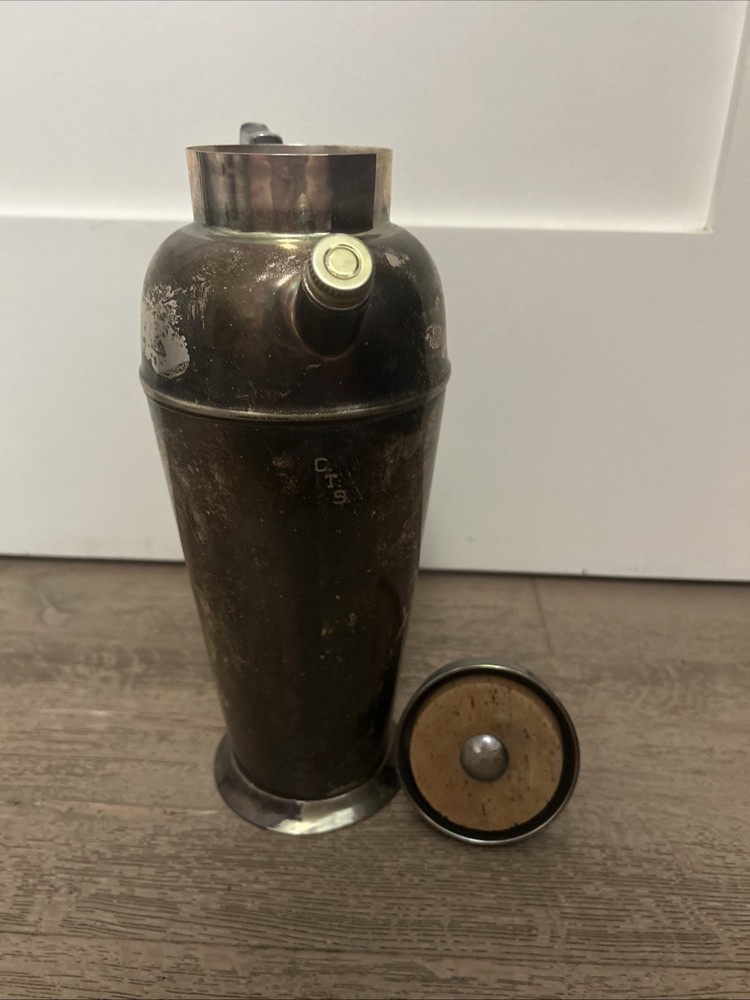 Vtg BERNARD RICE’S SONS Apollo EPNS Silver Plate Cocktail Shaker 4348 1920's