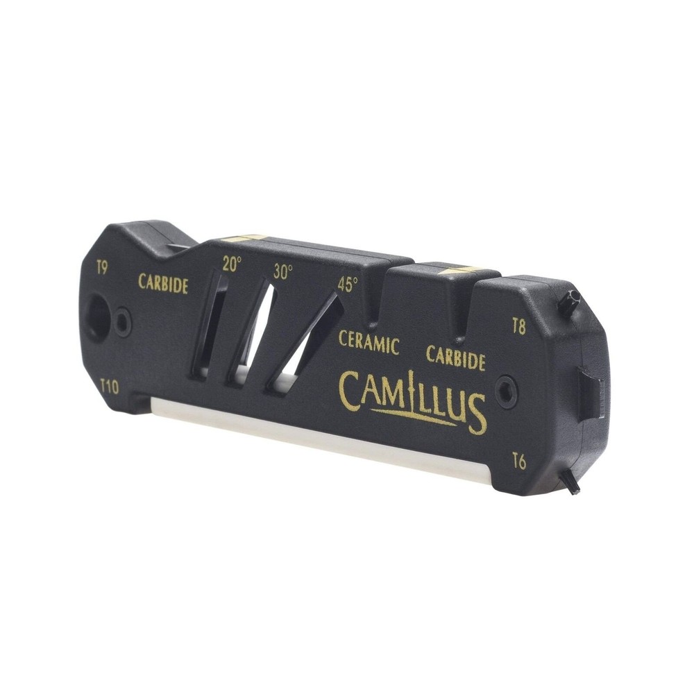 Camillus Glide Sharpener Hook Shear Knife Ceramic Carbide Angles - 19224