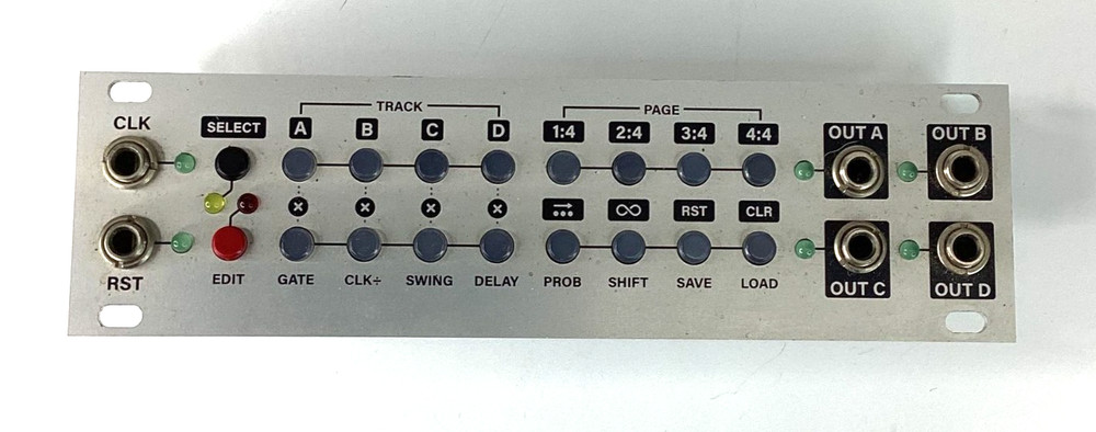 Intellijel Steppy 1U 4-Track 64-Step Programmable Gate Sequencer