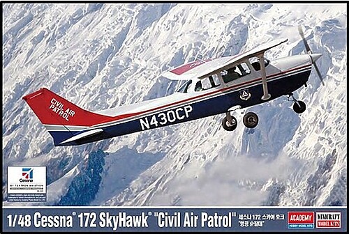 Academy Cessna 172 Sky Hawk ''Civil Air Patrol'' - Plastic Model Airplane Kit