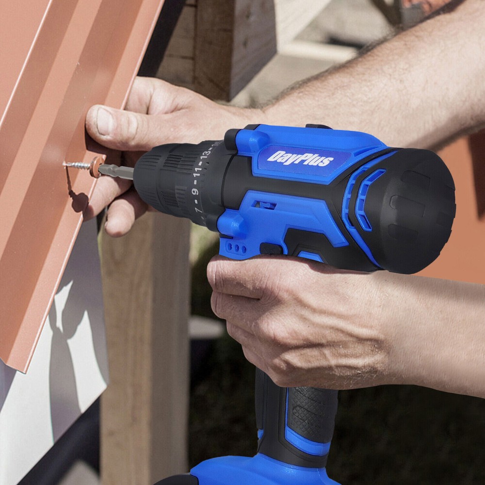 2 Speed 21V Electric Power Tools Cordless Drill / Driver with Bits Set & Battery