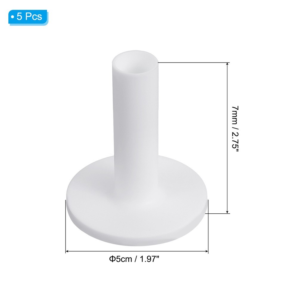 5 Pcs 2.8" Rubber Golf Tees Tall Practice Training Driving Range White
