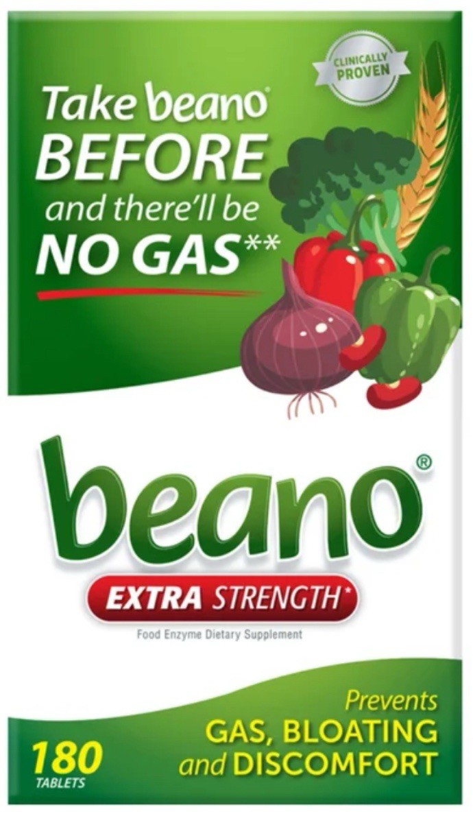 Beano Extra Strength Food Enzyme Dietary Supplement, 180 Tablets 10/2026