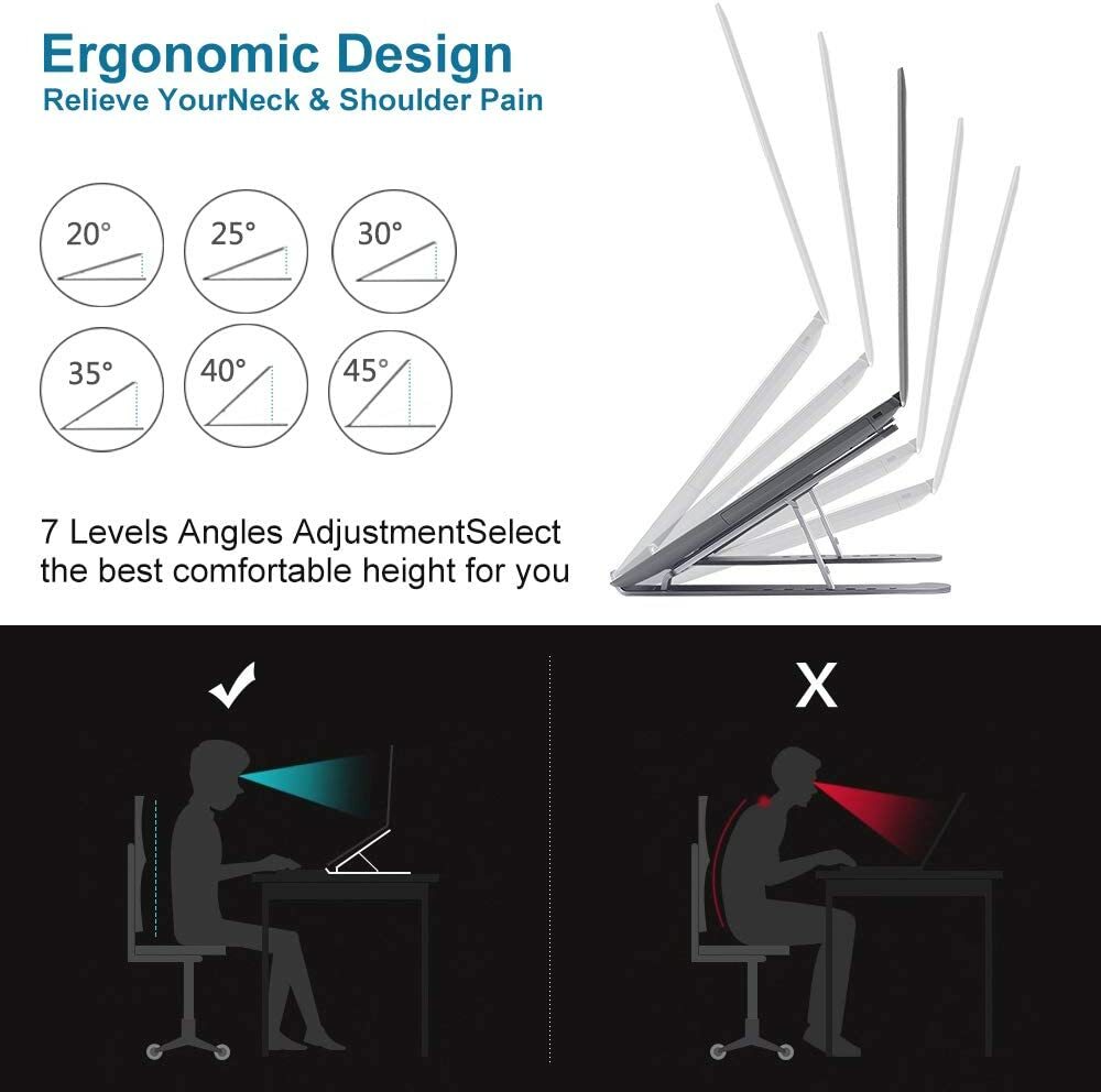 Laptop Stand Holder Portable Computer Stand Desktop Holder Mount Foldable Riser