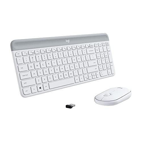 Logitech MK470 Slim Keyboard and Mouse Combo Off White