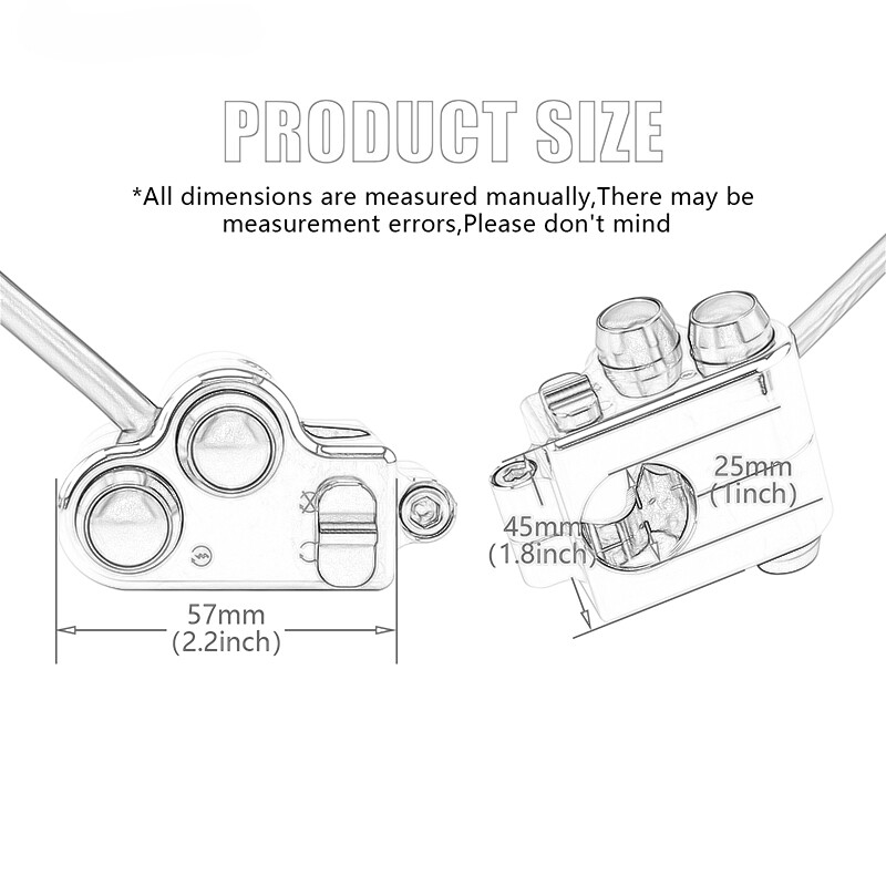 25mm 1'' Handlebar Control Switch Motorcycle Start Button For Harley Universal