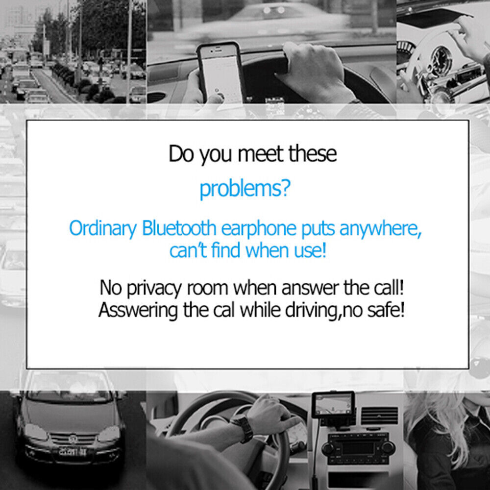 Bluetooth 5.0 Headset Trucker Earpiece Headphones FM Transmitter Radio Adapter