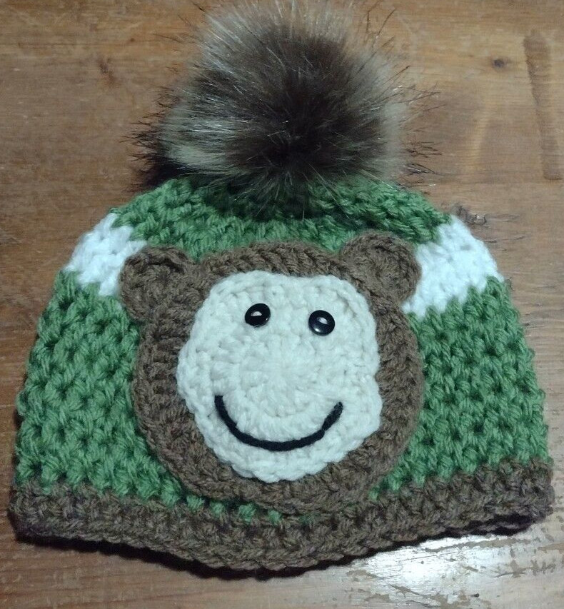 Crochet "Monkey" Baby Afghan & Hat