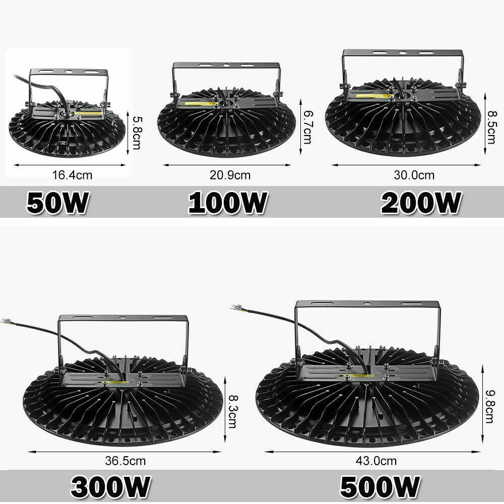 1-10Pack 500W 300W 200W 100W 50Watt UFO LED High Bay Light Warehouse Shop Lights