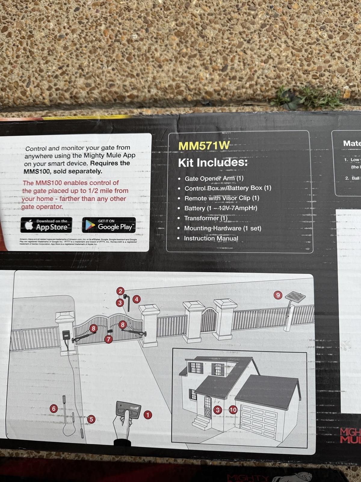 Mighty Mule MM571W Heavy Duty Single Gate Opener NEW