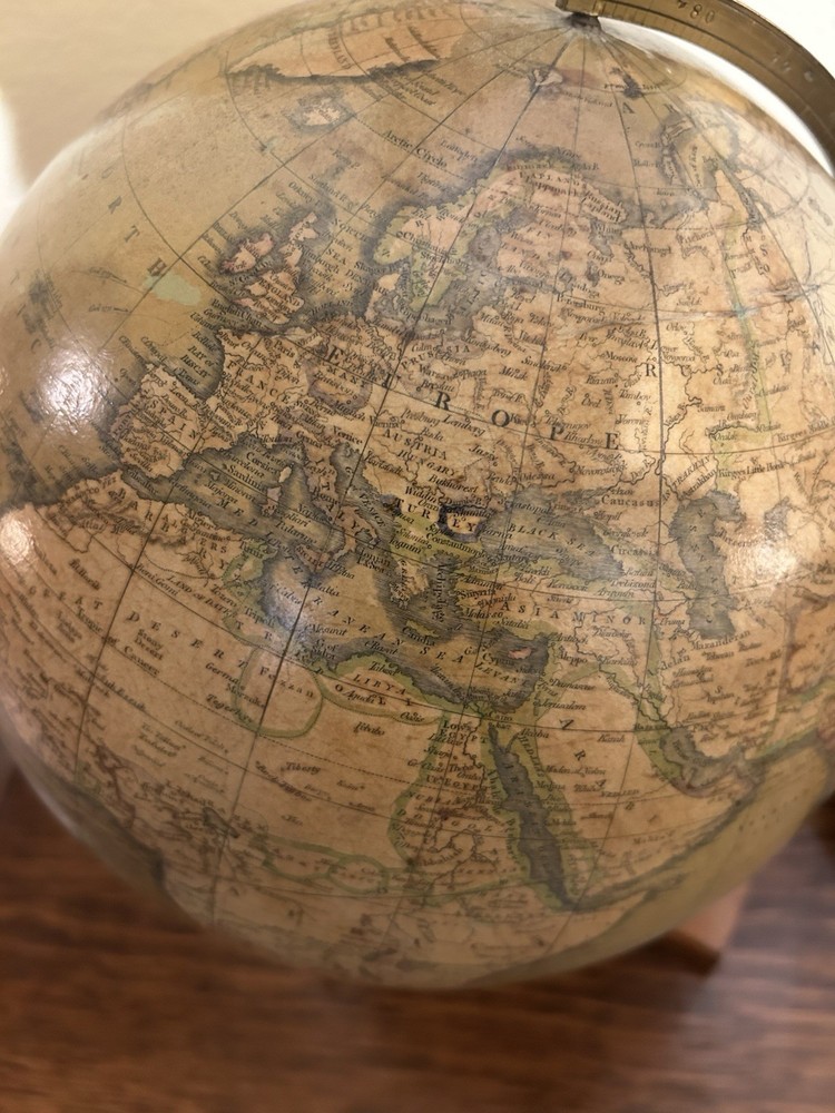 Antique Tabletop Terrestrial Globe on Stand