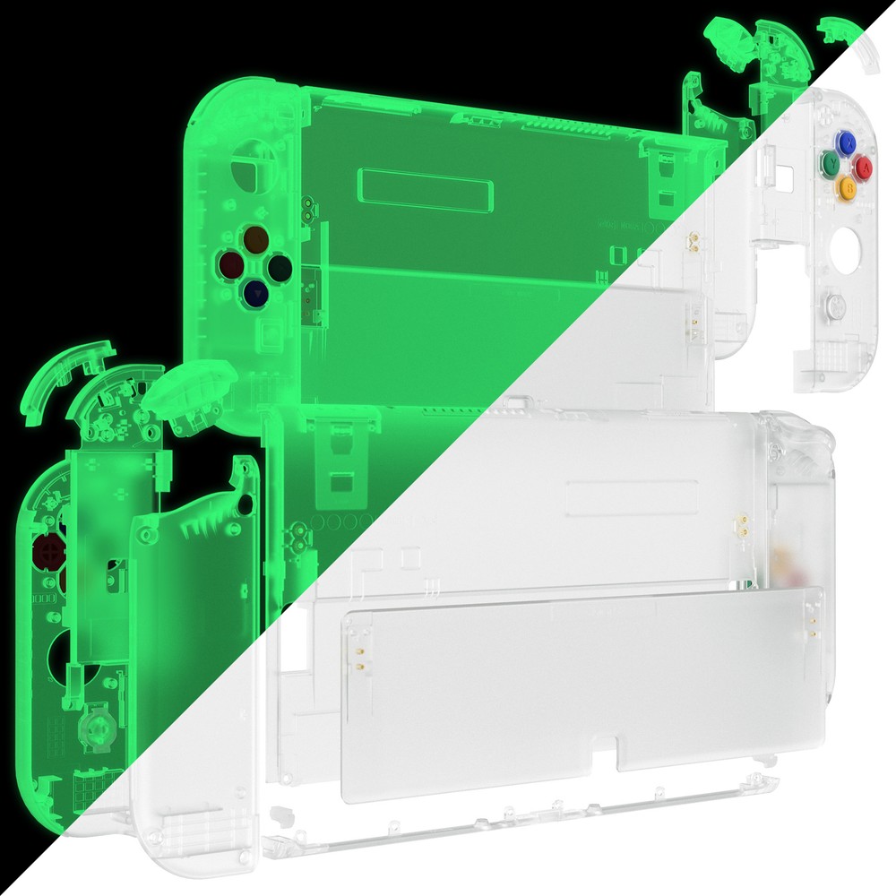 Replacement Full Shell Housing Joy con Buttons Clear for Nintendo Switch OLED