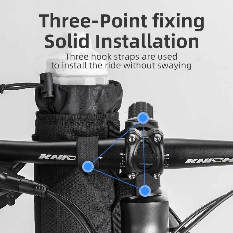 ROCKBROS Bike Water Bottle Holder Bag Handlebar Stem Bag Bicycle CupDrink Holder