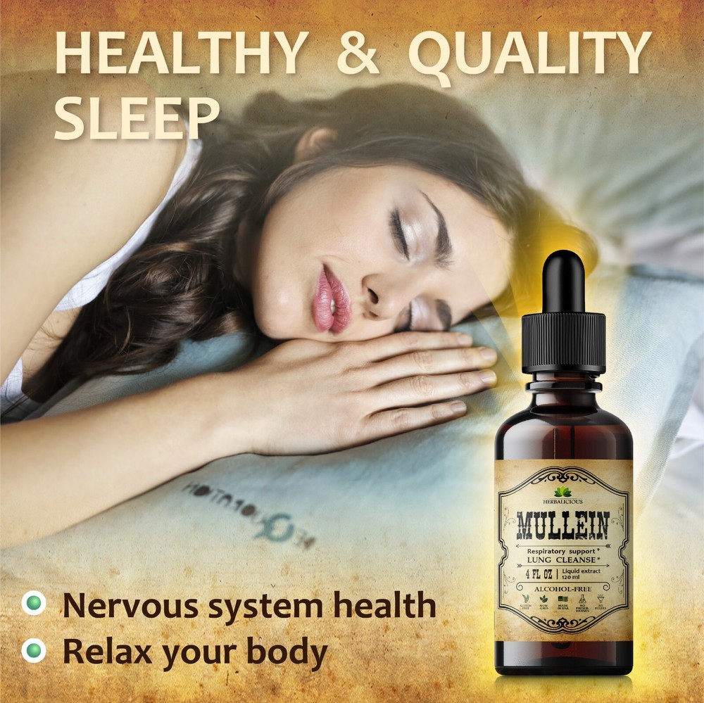 Mullein Leaf Extract 4oz - Organic Verbascum Thapsus Liquid