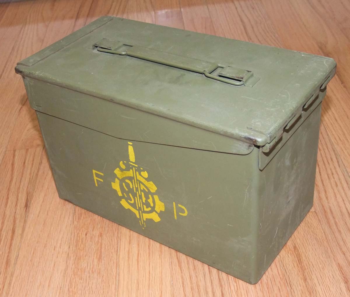 .50 Cal Ammo Can with 75 Links, NOS