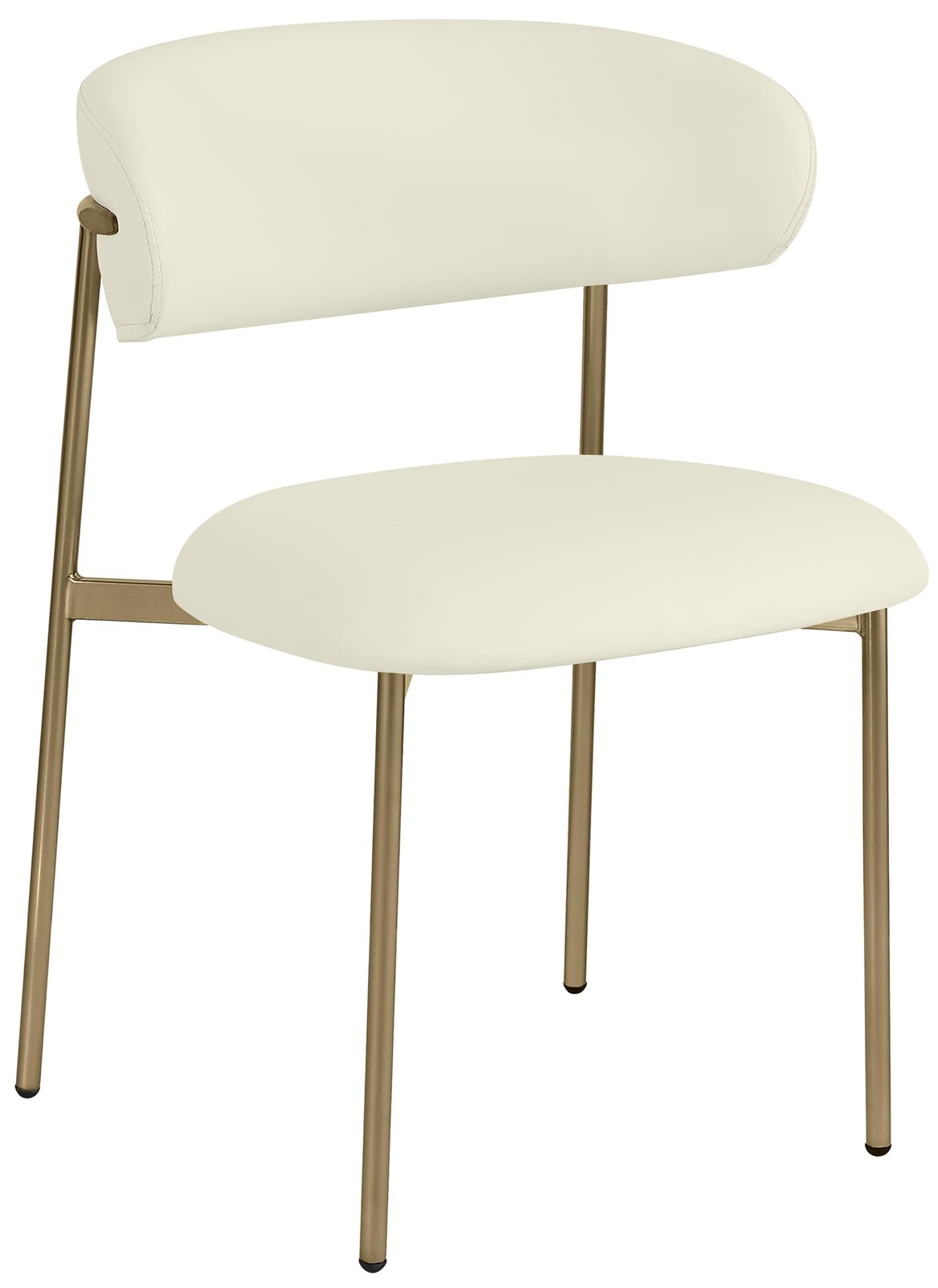 Meridian Furniture Lupita Cream Vegan Leather Dining Chair (Set of 2)