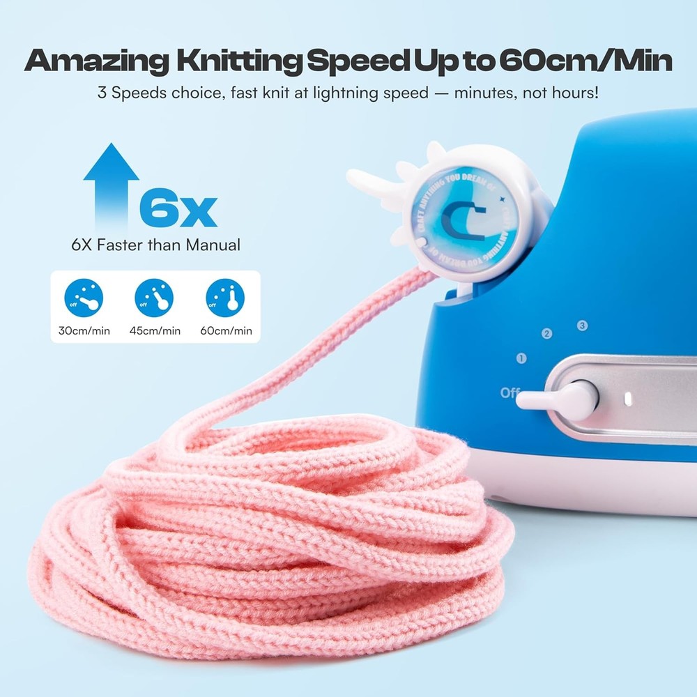 Electric iCord Knitting Machine Pro 3 Speed Automatic