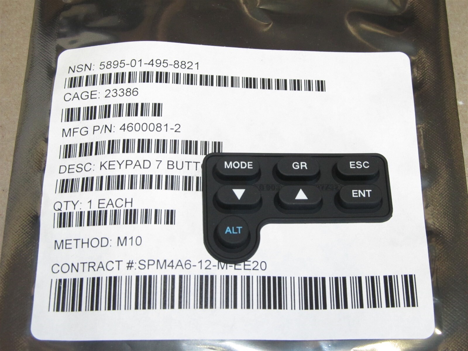 Thales Military Radio AN/PRC-148 / PRC6809 Button Covers OEM Part # 4600081-2