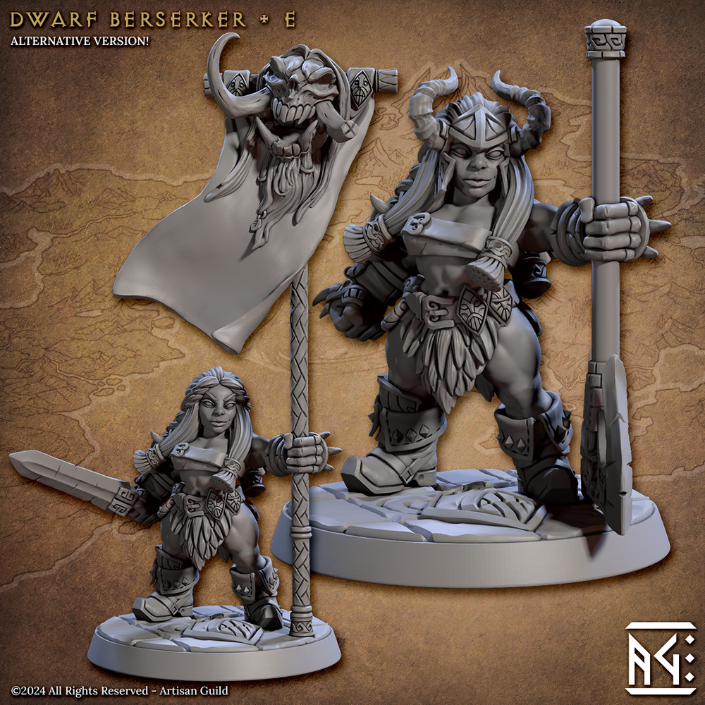 Dwarf Berserker E - Barbarian / Fighter - Artisan Guild - Dungeons and Dragons
