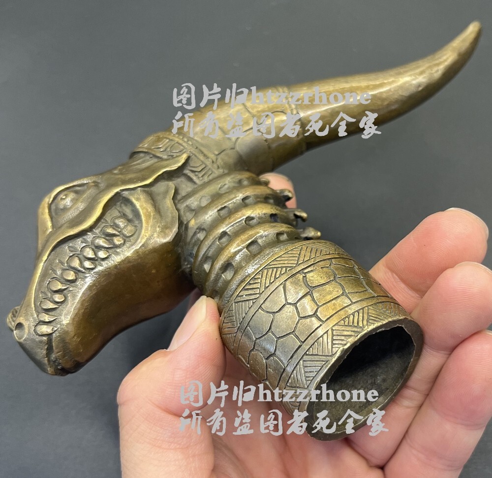 Solid Brass Crocodile Statue Walking Stick Cane Handle Top Topper Collection