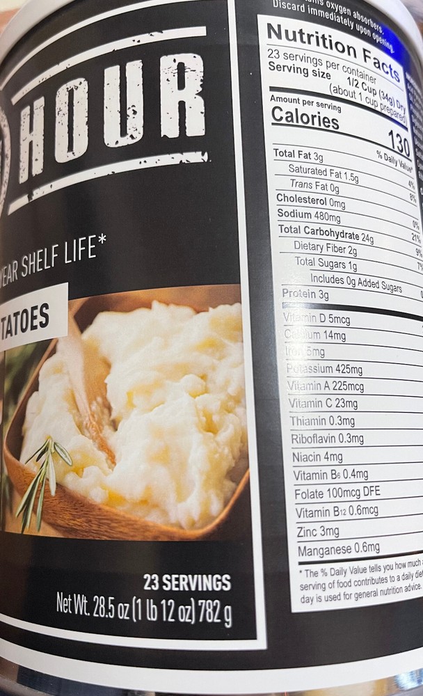 6 Pack Essentials Mashed Potatoes Large #10 Cans Emergency Long Term 25 Years
