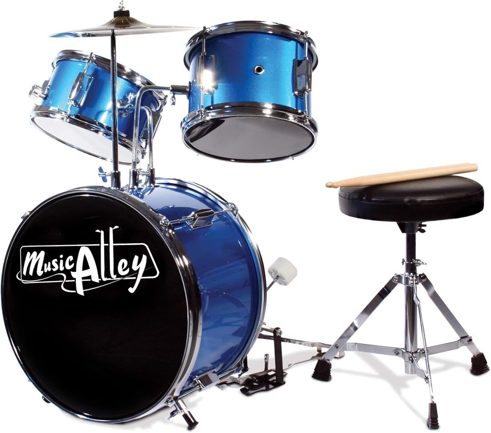 Complete Kids Drum Kit with Adjustable Throne