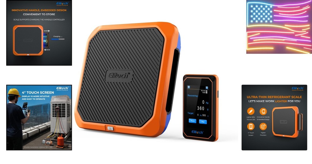 Smart Refrigerant Scale Ultra-Thin & Lightweight Wireless A/C Charging Scale ...