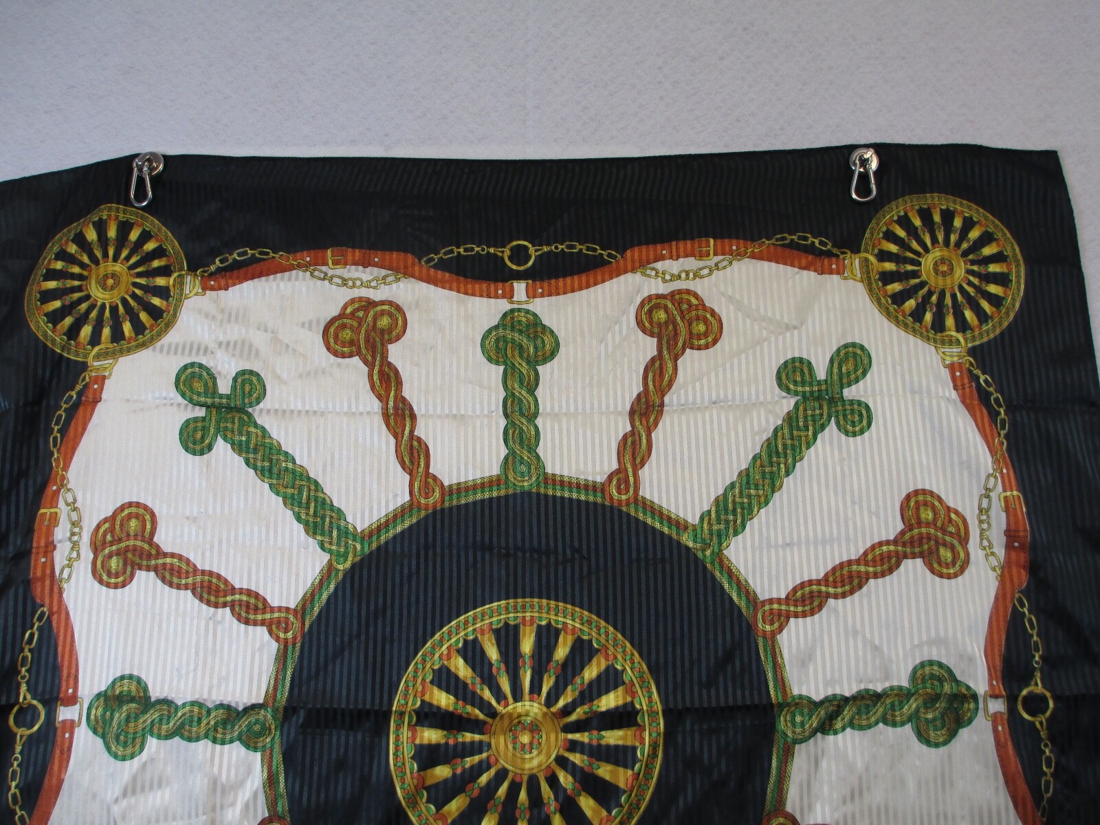 Vintage Celtic style scarf earth tones 33.5"