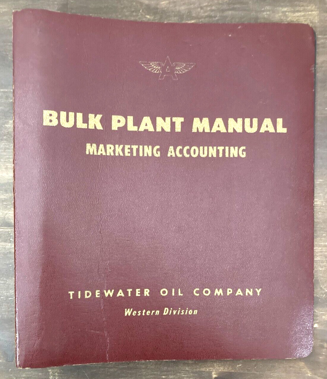 Vintage 50s FLYING-A TIDEWATER OIL Co. EMPTY Book BINDER Veedol Tydol Gas Manual