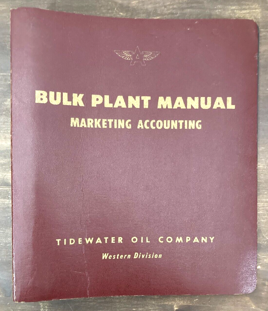 Vintage 50s FLYING-A TIDEWATER OIL Co. EMPTY Book BINDER Veedol Tydol Gas Manual