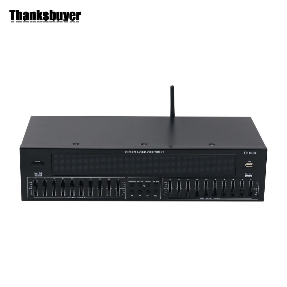 220V EQ8000 Green LED EQ Equalizer Bluetooth5.4 Digital Audio Decoder Processor