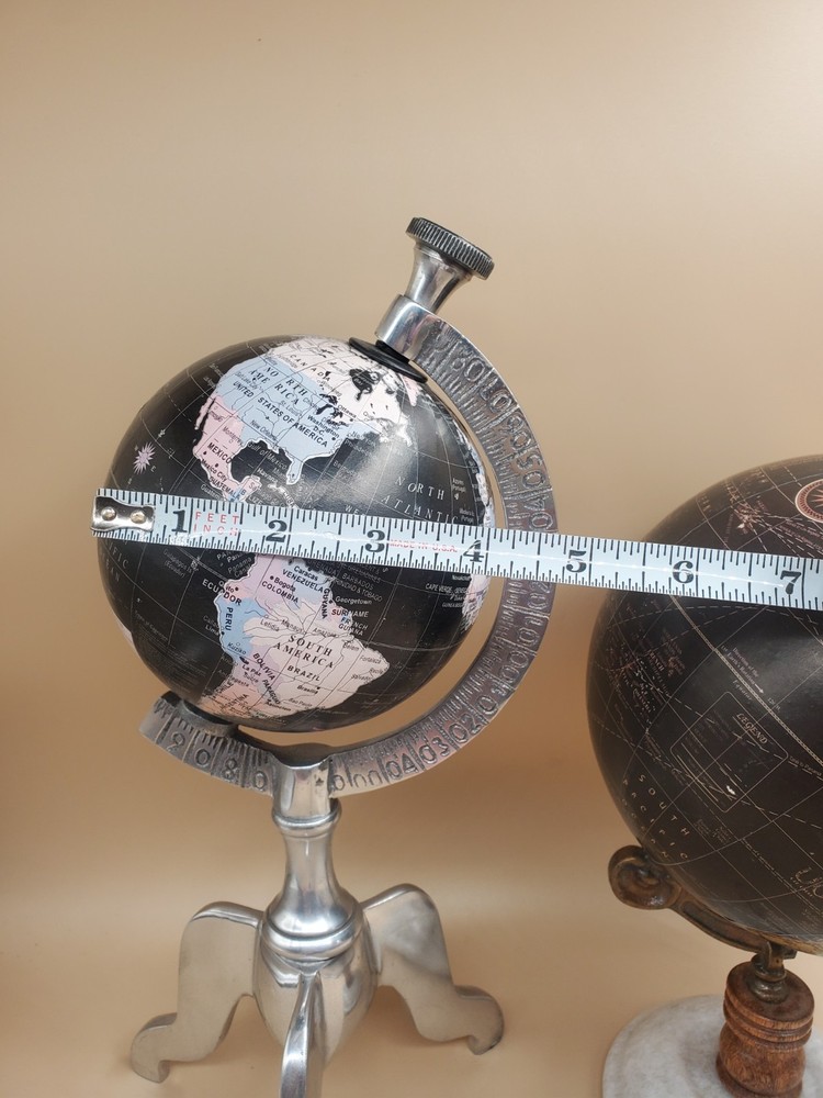 Globes Tabletop Spinning Earth Geographical Black